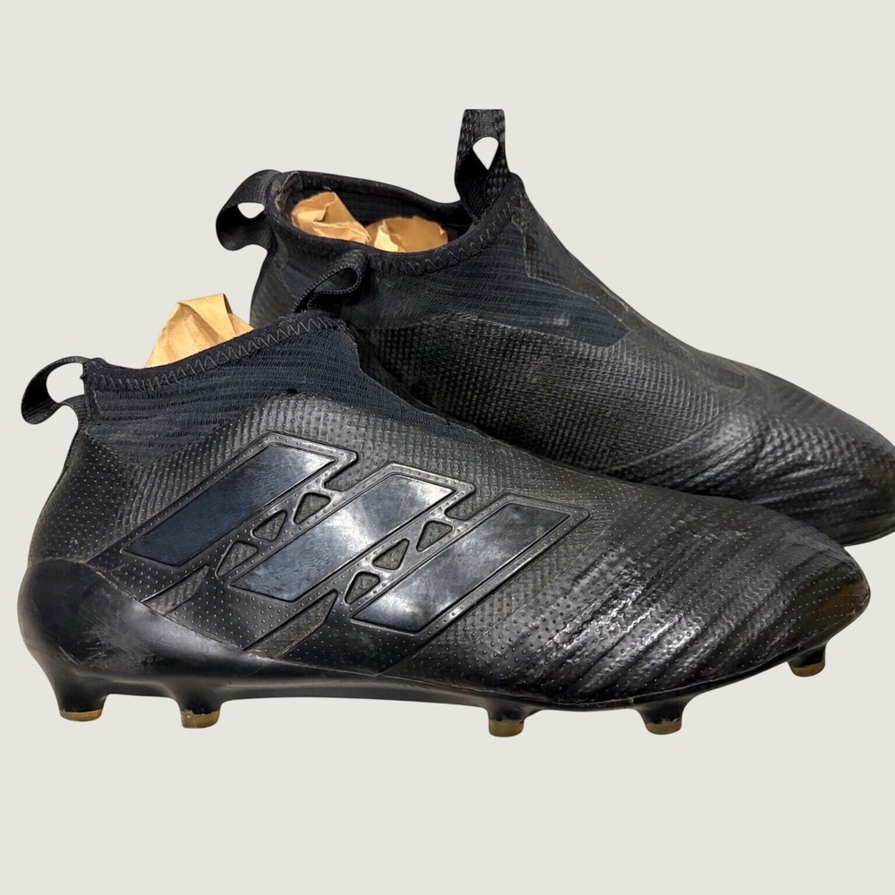 Adidas Ace 17+ Purecontrol FG Soccer Cleats Mens size 10 Black Laceless S7716